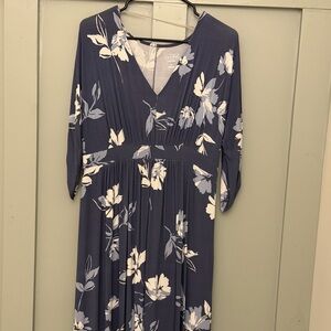 Isabel Maternity by Ingrid & Isabel Navy Floral Long Sleeve Dress
